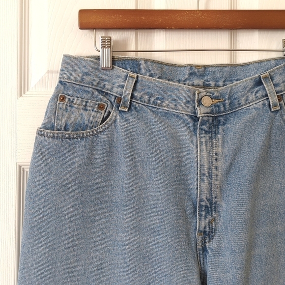 Levi's Y2K Vintage 550 Medium Wash Relaxed Fit Tapered Leg Denim Jeans 16 Mis M - Picture 11 of 15